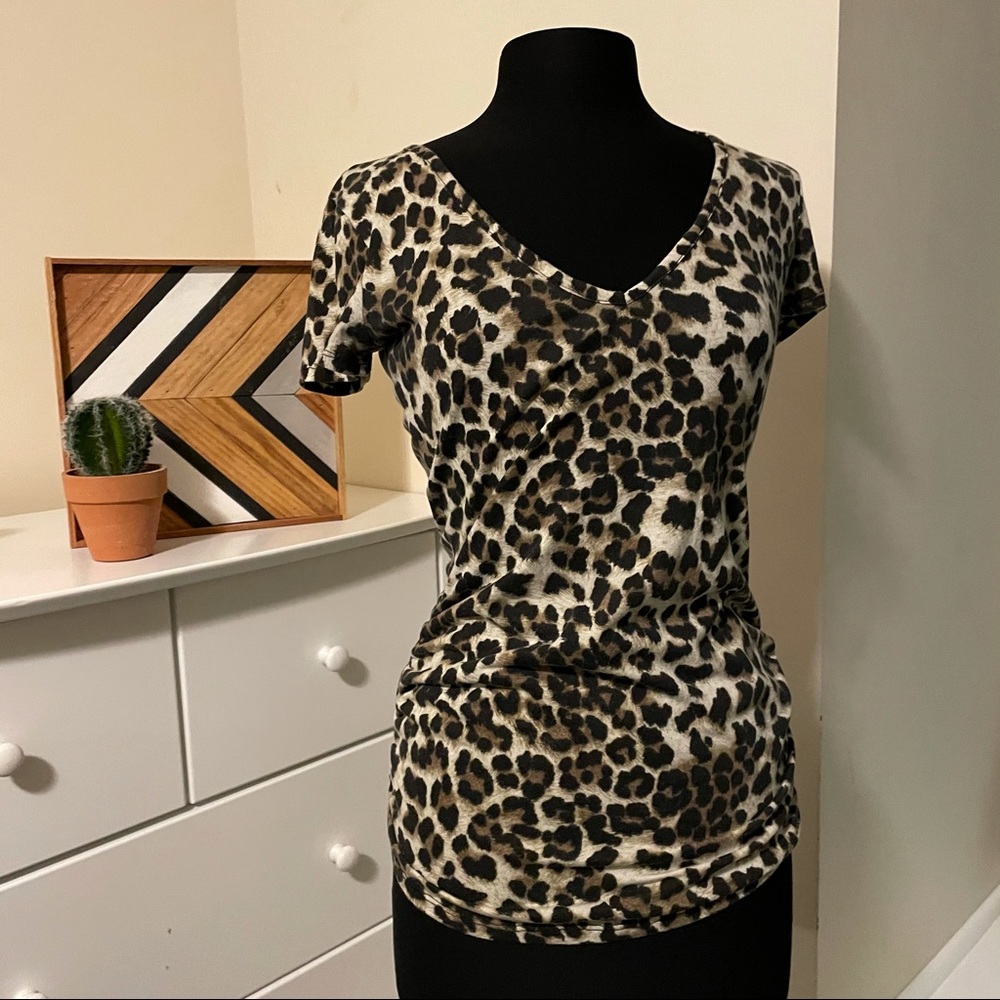 Alloy Leopard Print Short Sleeve Shirt